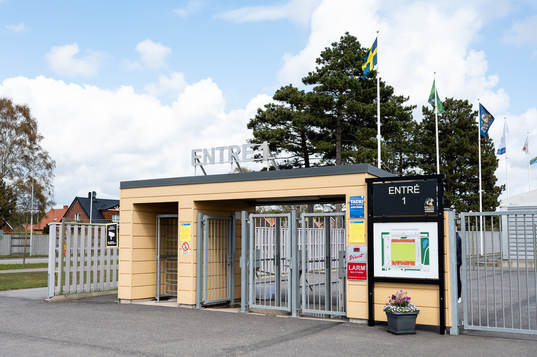 Falcon Alkoholfri Arena före fotbollsmatchen i Superettan
