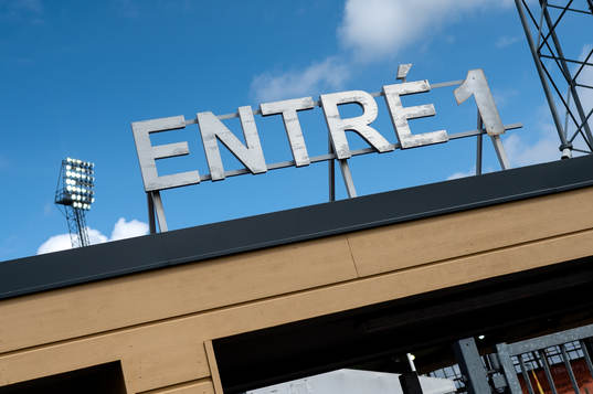 Falcon Alkoholfri Arena före fotbollsmatchen i Superettan