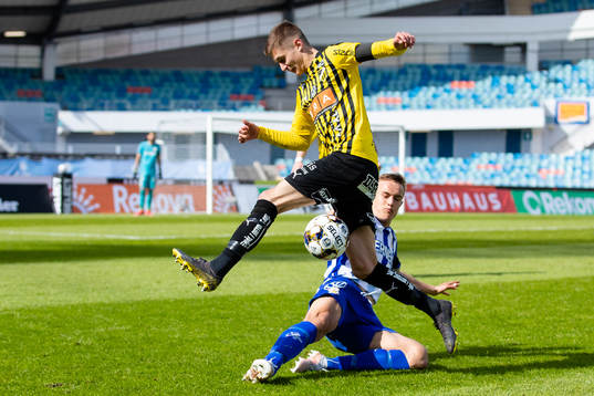 IFK Göteborgs Jesper Tolinsson och Häckens Leo Bengtsson