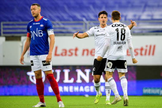 Stefano Vecchia and Kristoffer Zachariassen of Rosenborg