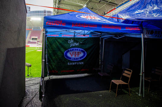 A temporary dressing room