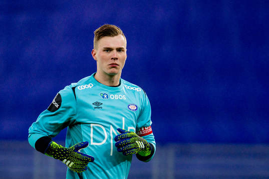Goalkeeper Kristoffer-August Klaesson of Vålerenga