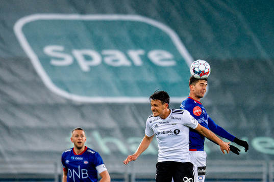 Stefano Vecchia of Rosenborg and Fredrik Oldrup Jensen of