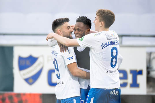 IFK Norrköpings Sead Haksabanovic, Samuel Adegbenro och