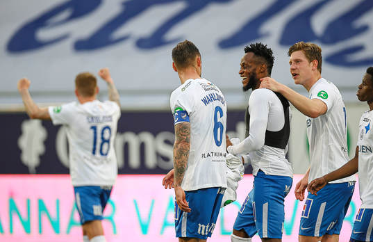 IFK Norrköpings Samuel Adegbenro och Alexander Fransson