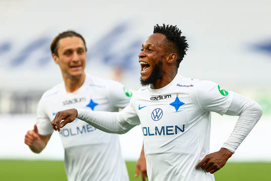 IFK Norrköpings Samuel Adegbenro jublar