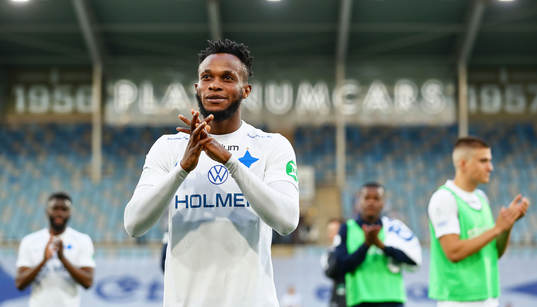 IFK Norrköpings Samuel Adegbenro jublar