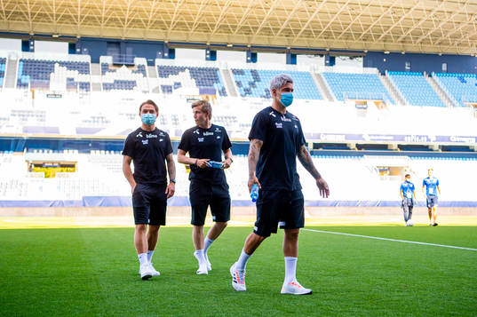 Patrick Berg, Jens Petter Hauge and Mathias Normann of