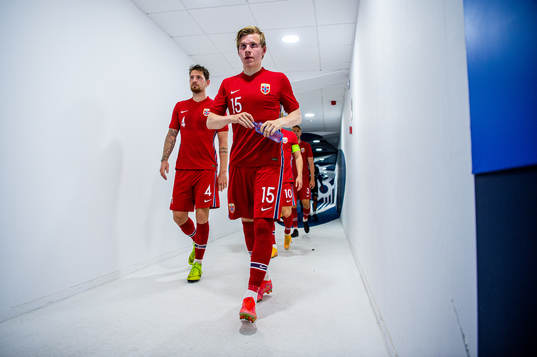 Jens Petter Hauge of Norway at half-time