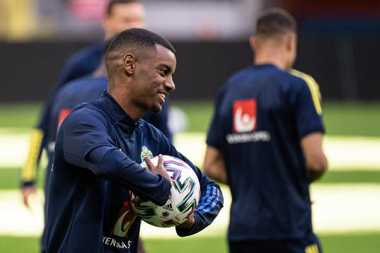 Alexander Isak of the Swedish national football team