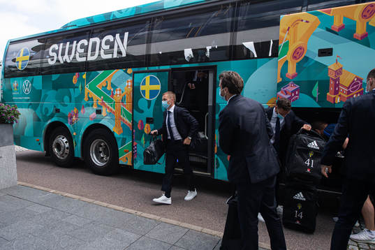 Sebastian Larsson, Gustav Svensson and Marcus Berg of the
