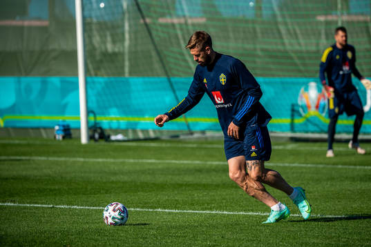 Pontus Jansson of the Swedish national football team at a