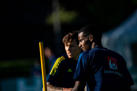 Alexander Isak of the Swedish national football team at a