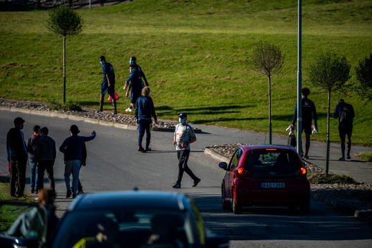Head of security Jan Gustavsson stops kids from getting to