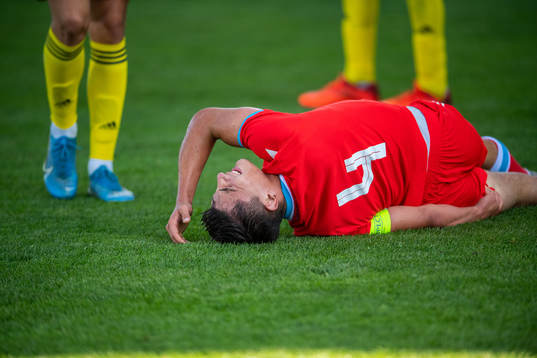Seid Korac of Luxembourg in pain