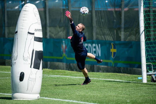 goalkeeper Robin Olsen of the Swedish national football