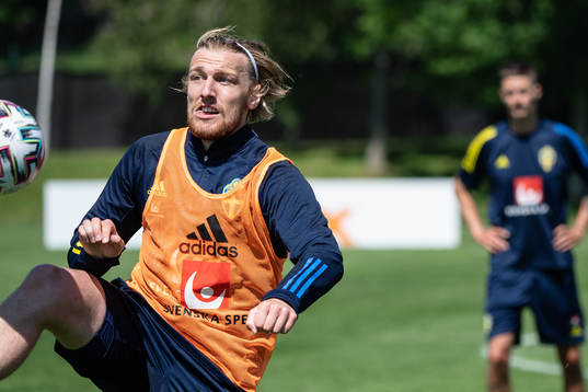 Emil Forsberg of the Swedish national football team at a
