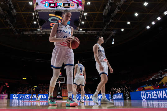 Elisa Penna of Italy looks dejected