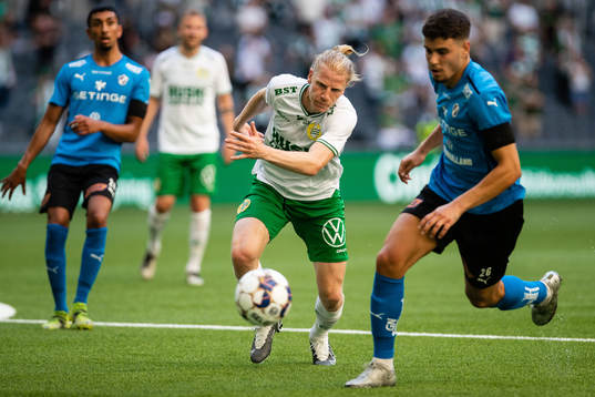 Hammarbys Gustav Ludwigson och Halmstads Edvin Kurtulus