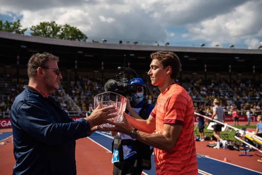 Armand Duplantis of Sweden get awarded Jerringpriset