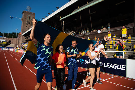 Andreas Kramer of Sweden, Angelica Bengtsson of Sweden,