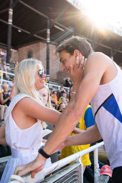 Armand Duplantis of Sweden and his girlfriend Desire