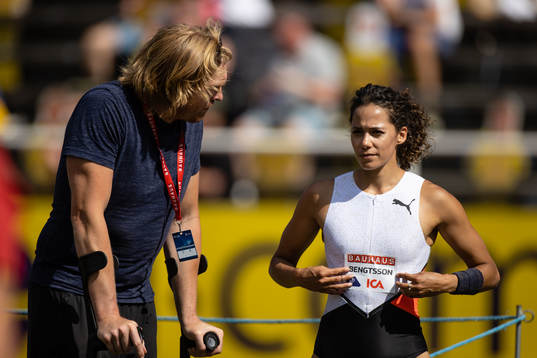 Angelica Bengtsson of Sweden and Gustaf Hultgren