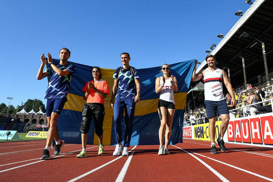 Andreas Kramer of Sweden, Angelica Bengtsson of Sweden,