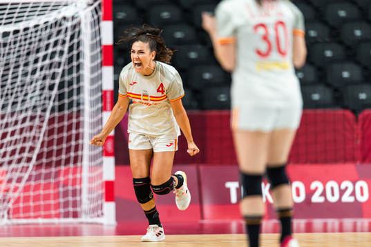 Carmen Dolores Martin Berenguer of Spain celebrates when