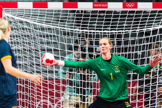 Goalkeeper Johanna Bundsen of Sweden
