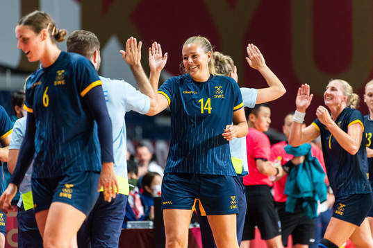 Johanna Westberg of Sweden celebrates