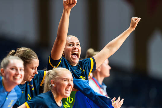 Johanna Westberg of Sweden celebrates