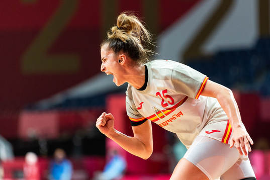 of Spain Nerea Pena Abaurrea celebrates compete in the