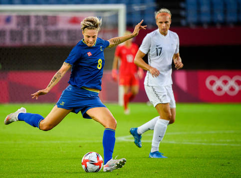 Lina Hurtig of Sweden in the women’s football match