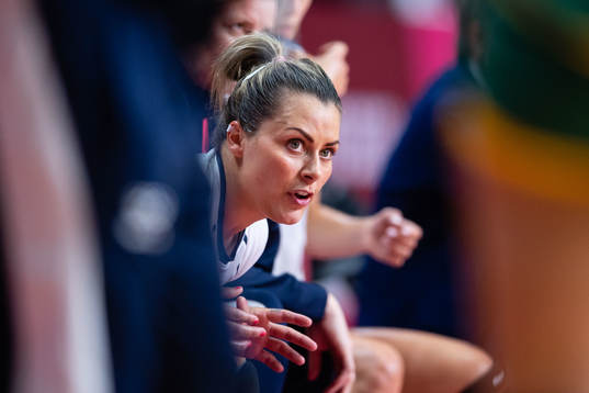 Nora Mørk of Norway compete in the women's handball match