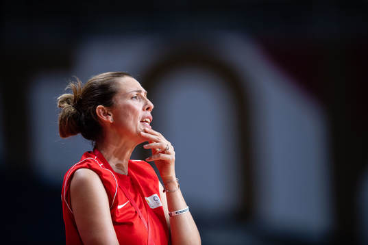 Bojana Popovic, head coach of Montenegro compete in the