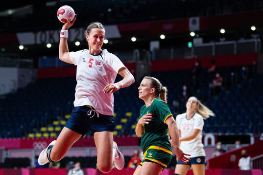 Marit Malm Frafjord of Norway compete in the women's