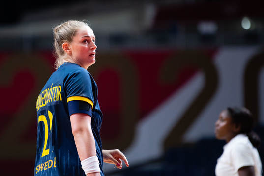 Kristin Thorleifsdottir of Sweden compete in the women's