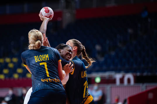 Grace Zaadi Deuna of France and Linn Blohm and Anna