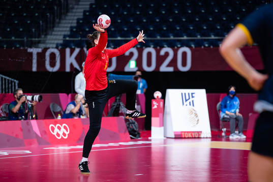 Goalkeeper Jessica Ryde of Sweden saves a penalty while