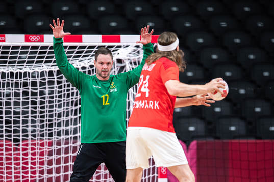 goalkeeper Andreas Palicka of Sweden in the men’s