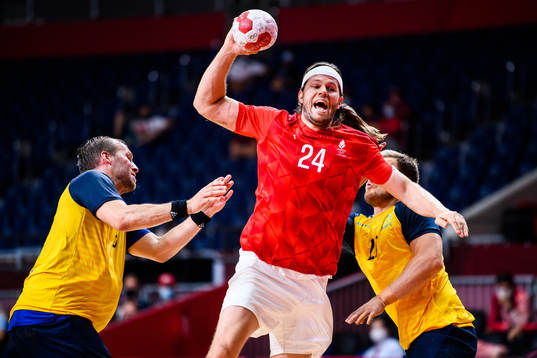 Mikkel Hansen of Denmark in the men’s handball match