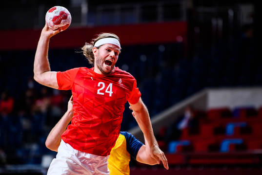 Mikkel Hansen of Denmark in the men’s handball match