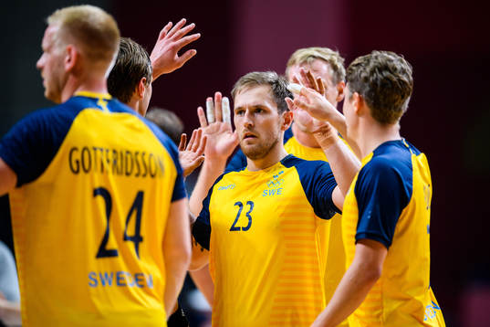 Albin Lagergren of Sweden celebrates