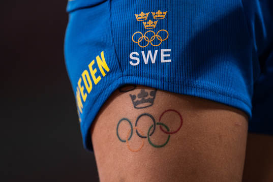 A tattoo with the Olympic Rings belonging to Angelica