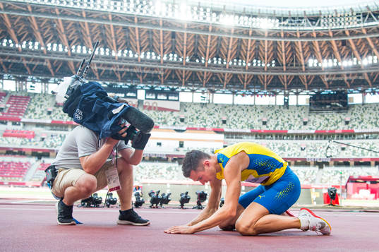 Thobias Montler of Sweden looks dejected in the men’s
