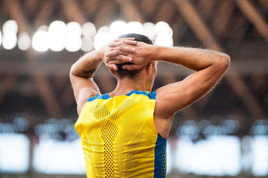 Thobias Montler of Sweden looks dejected in the men’s