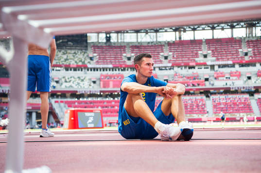 Thobias Montler of Sweden looks dejected