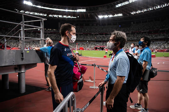 Renaud Lavillenie of France and Greg Duplantis