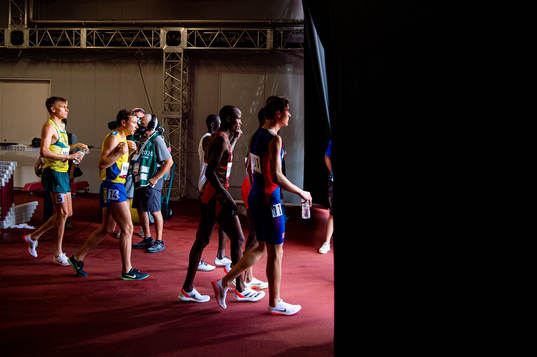 Kalle Berglund of Sweden and Jakob Ingebrigtsen of Norway